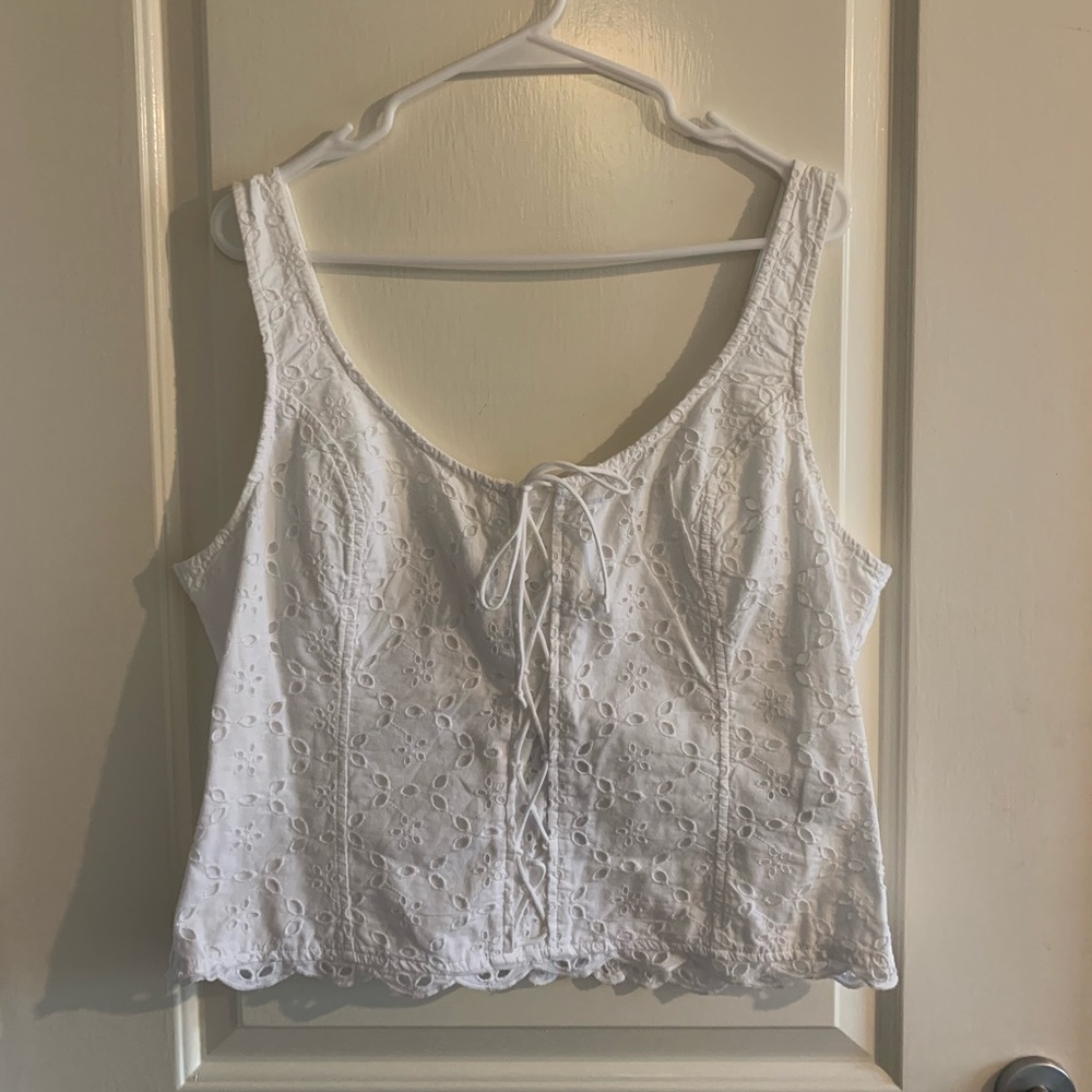 Abercrombie White Crop Top